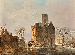 Carl Hilgers - Kasteel Doornenburg im Winter, 76067-1, Van Ham Kunstauktionen