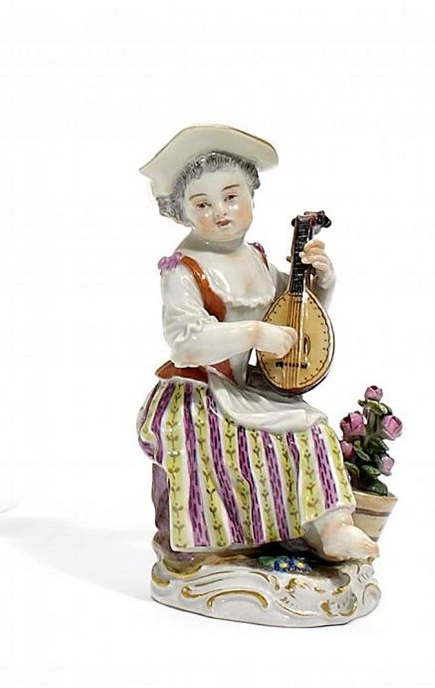 Meissen - Maedchen mit Mandoline, 56528-18, Van Ham Kunstauktionen