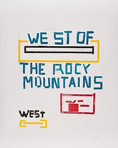 Lawrence Weiner - West of the Rocky Mountains, 76143-48, Van Ham Kunstauktionen